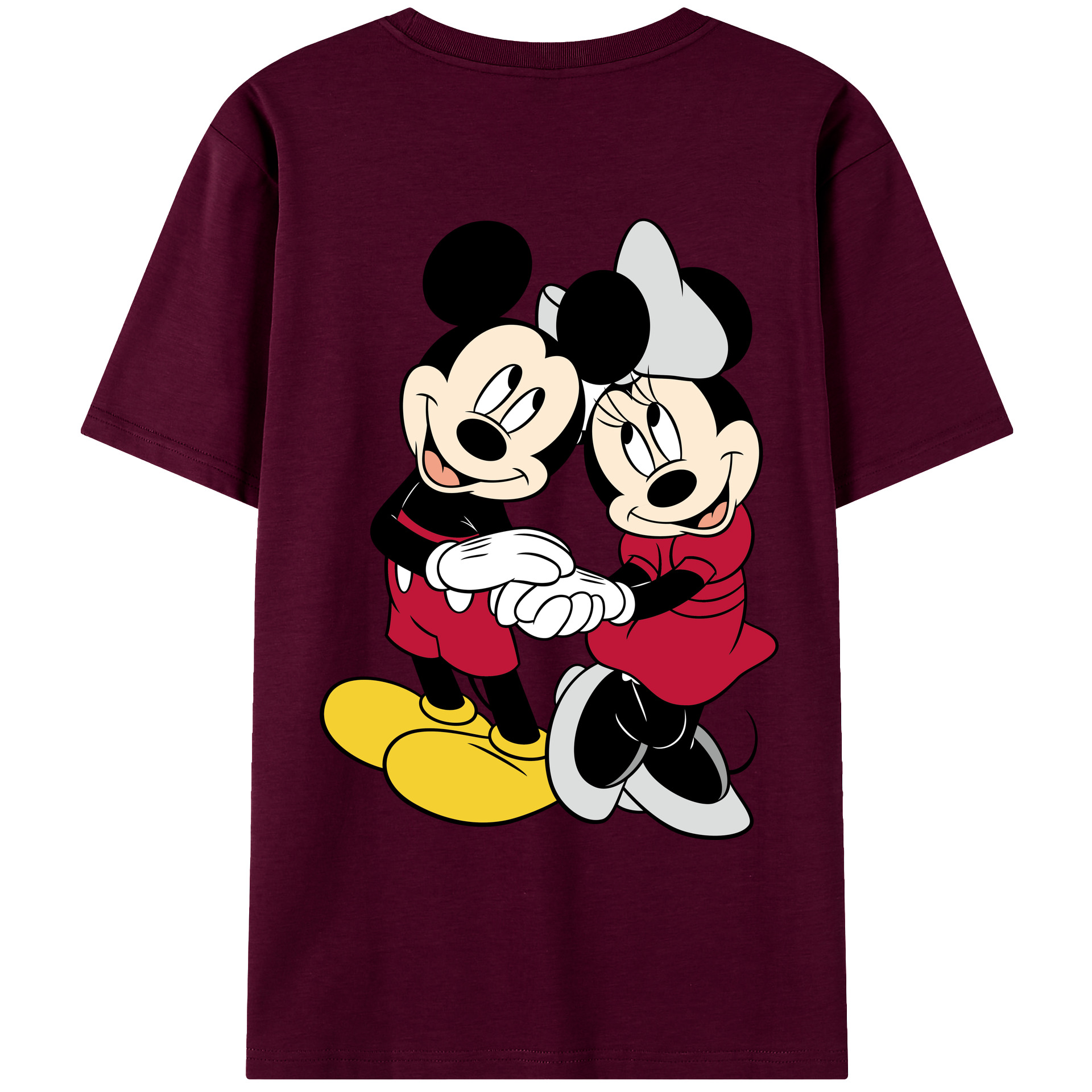 （画像用） ミッキーマウス Mickey Mouse レディース半袖Tシャツ(バックプリント)